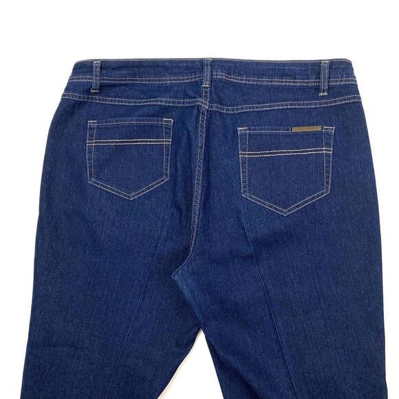 Ashley Stewart Average Skinny Women's size 18W Dark Wash Blue Denim Jeans - Picture 2 of 3